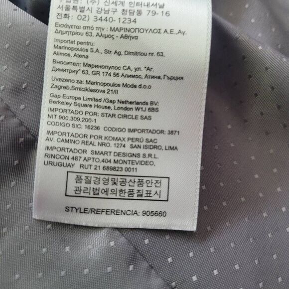 Banana Republic stretch grey blazer wool blend plaid fit & flare office business - Picture 15 of 15